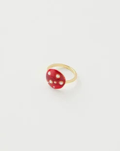 Rings-Fable England Enamel Mushroom Ring