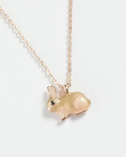 Necklaces-Fable England Enamel Rabbit Short Necklace