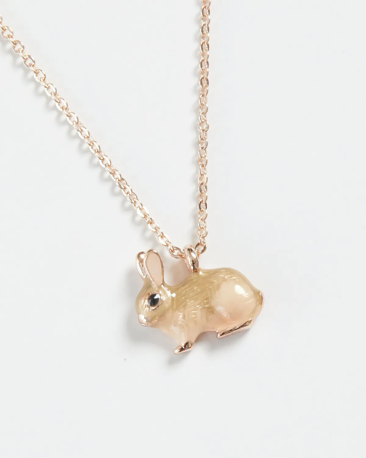 Necklaces-Fable England Enamel Rabbit Short Necklace
