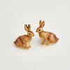 Earrings-Fable England Enamel Rabbit Stud Earrings