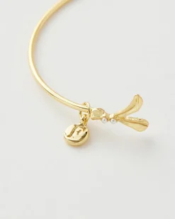 Bracelets & Bangles-Fable England Enamel Robin & Mistletoe Bangle