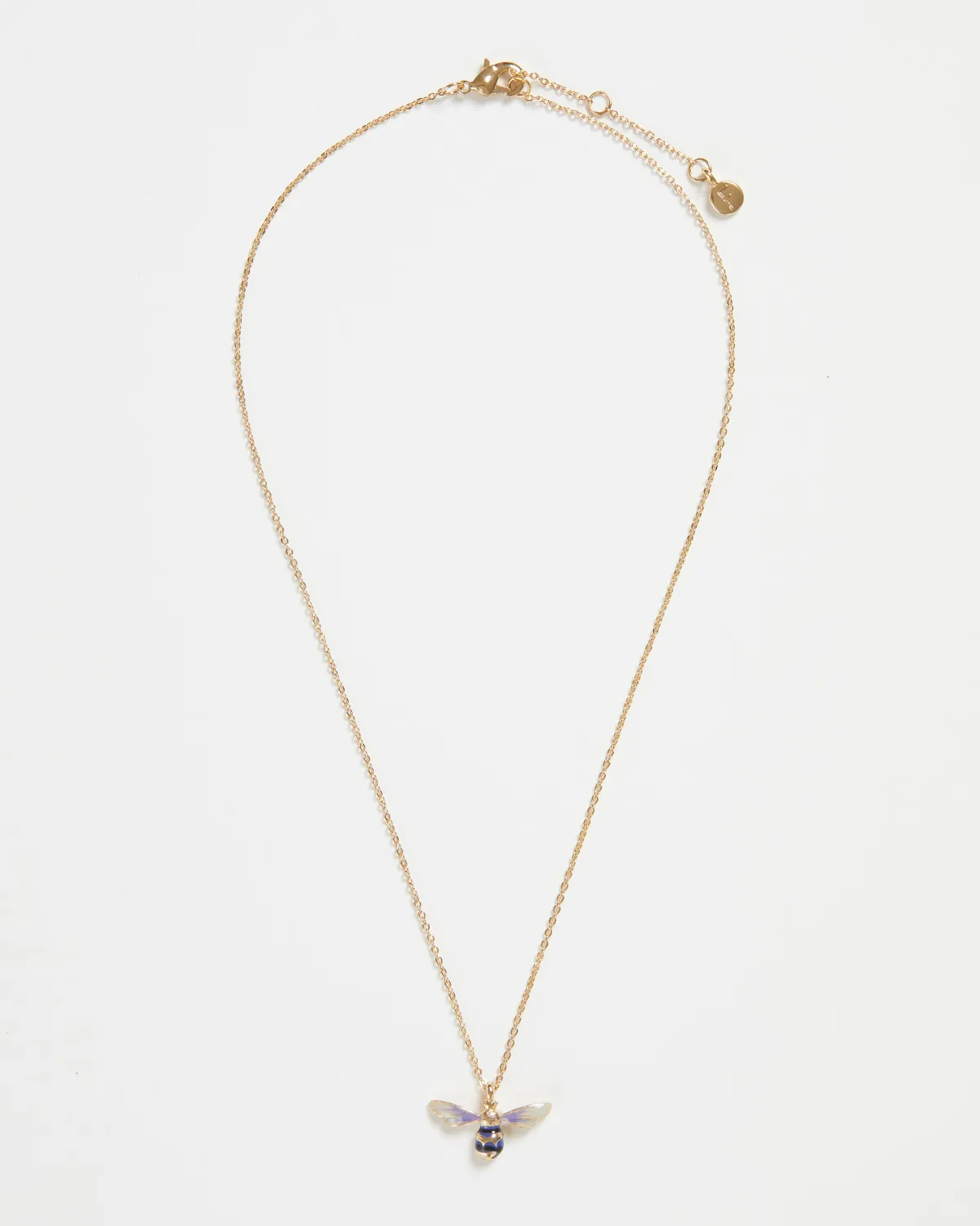 Necklaces-Fable England Enamel Short Bee Necklace