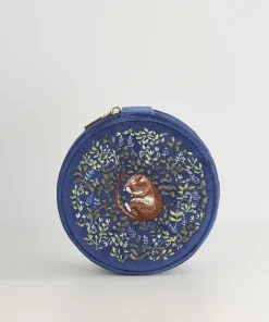 Jewelry Boxes-Fable England Fable Chloe Dormouse Jewellery Box Navy