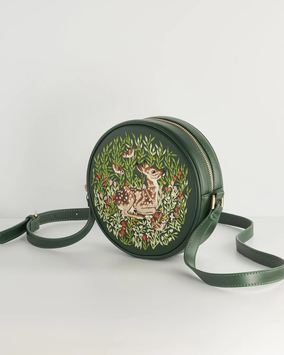 Cross Body Bags|Embroidered Bags-Fable England Fable Chloe Fawn Circle Bag