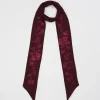 Winter Scarves|Lightweight Scarves-Fable England Floral Bohemian Embroidered Burgundy Scarf