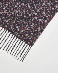 Winter Scarves-Fable England Floral Ditsy Scarf with Tassels