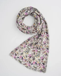 Lightweight Scarves-Fable England Floral Engraving Lightweight Scarf