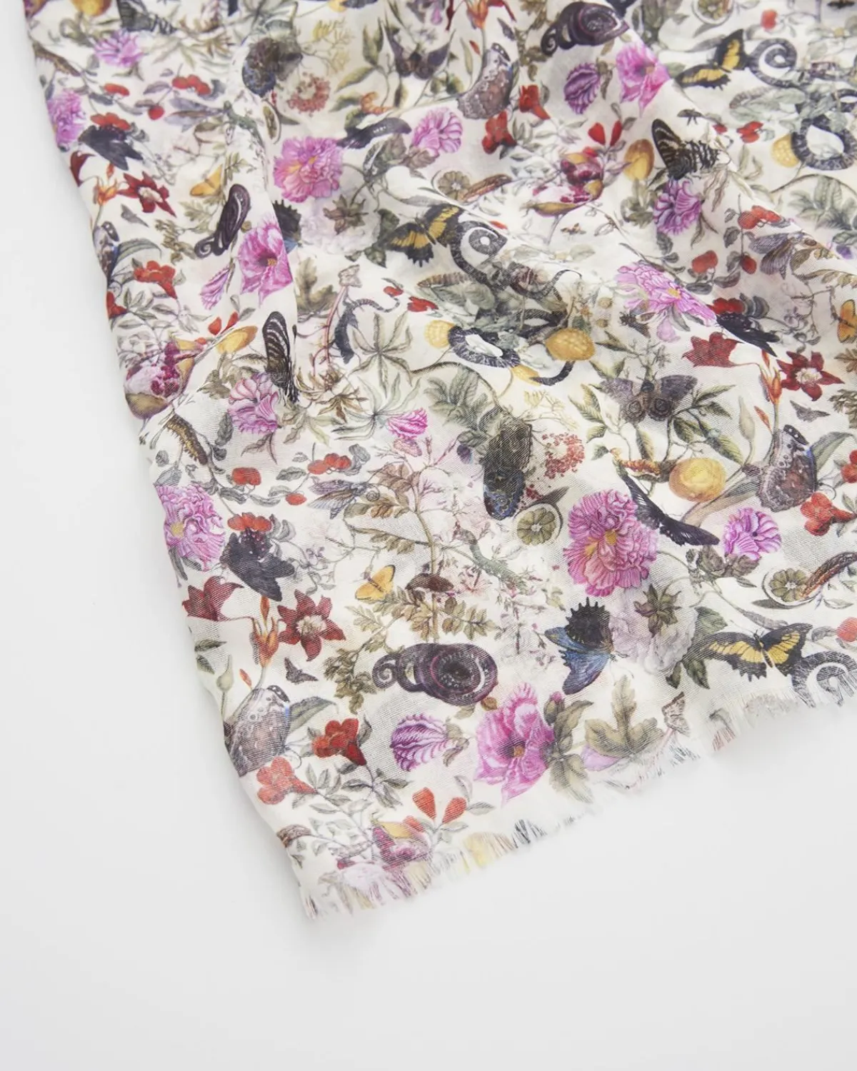Lightweight Scarves-Fable England Floral Engraving Lightweight Scarf
