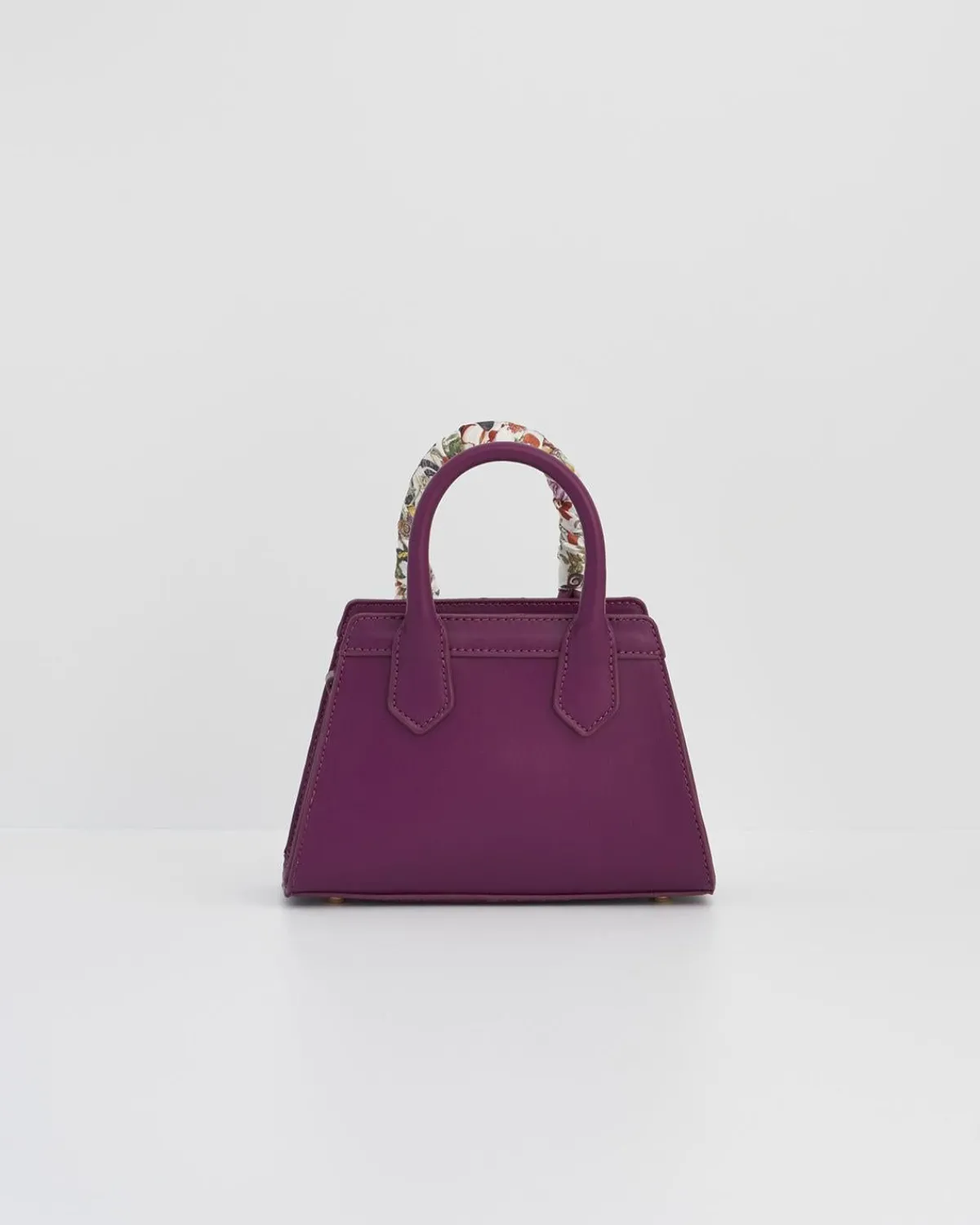 Cross Body Bags|Tote Bags-Fable England Floral Engravings Mini Plum Tote