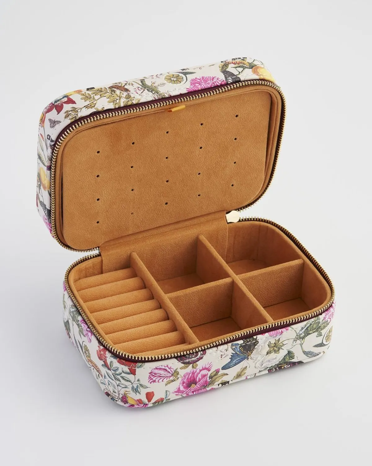 Jewelry Boxes-Fable England Floral Engravings Large Printed Jewelry Box