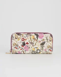 Purses-Fable England Floral Engravings Large Zip Wallet