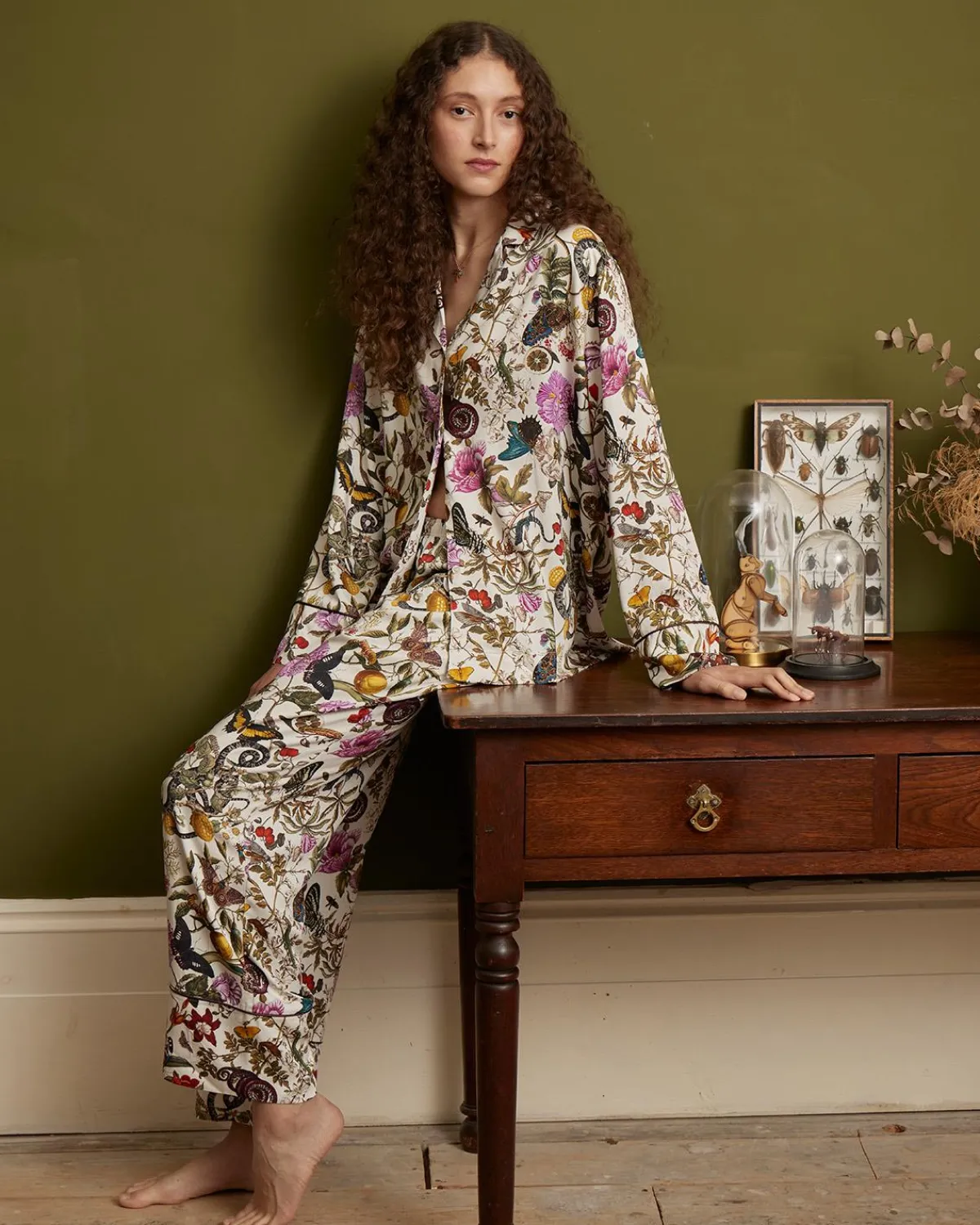 Pajamas-Fable England Floral Engravings Pajamas
