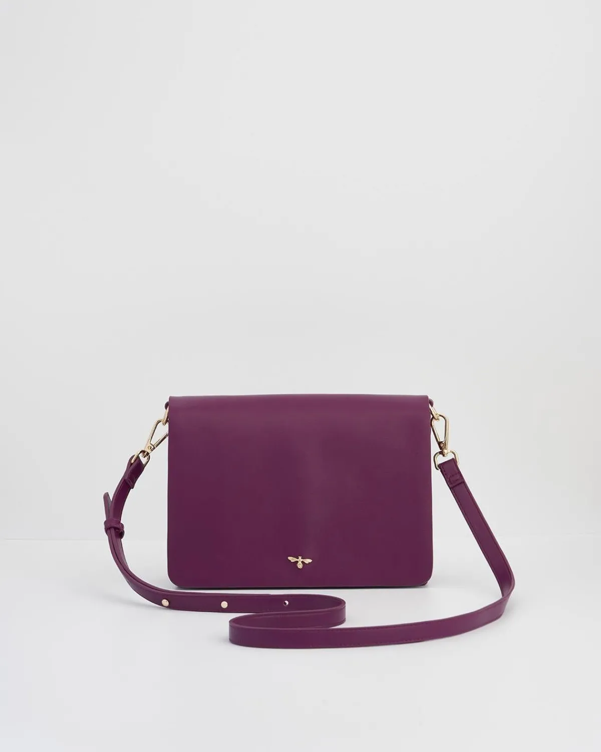 Cross Body Bags-Fable England Floral Engravings Plum Foldover Purse