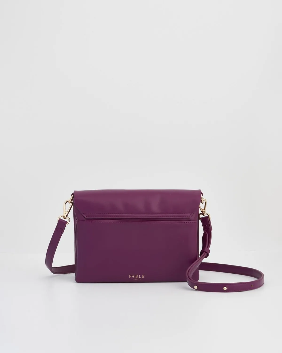 Cross Body Bags-Fable England Floral Engravings Plum Foldover Purse