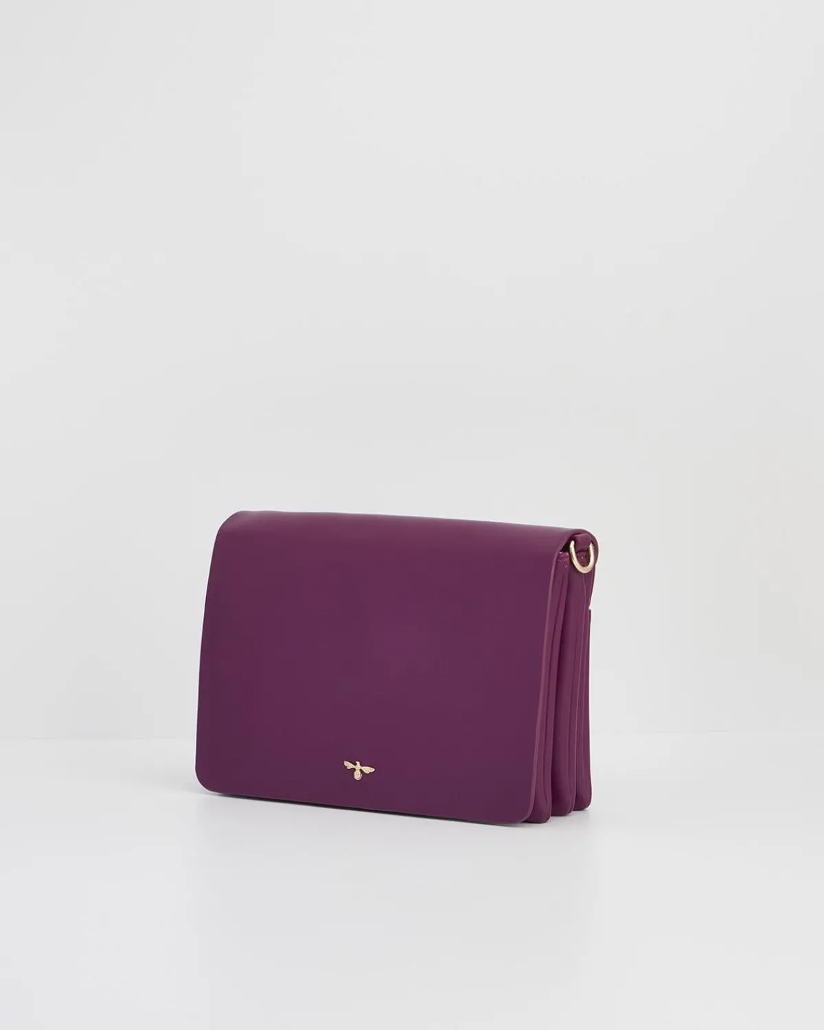 Cross Body Bags-Fable England Floral Engravings Plum Foldover Purse