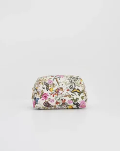 Toiletry Bags|Pouches-Fable England Floral Engravings PU Cosmetics Pouch