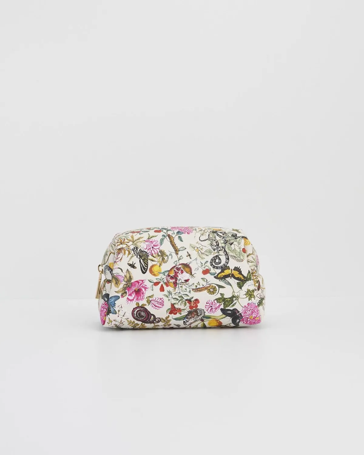 Toiletry Bags|Pouches-Fable England Floral Engravings PU Cosmetics Pouch