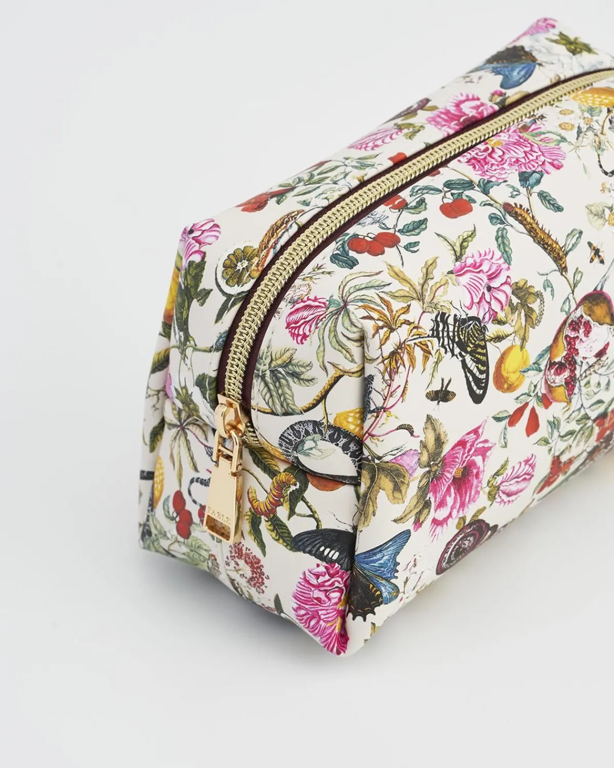 Toiletry Bags|Pouches-Fable England Floral Engravings PU Cosmetics Pouch