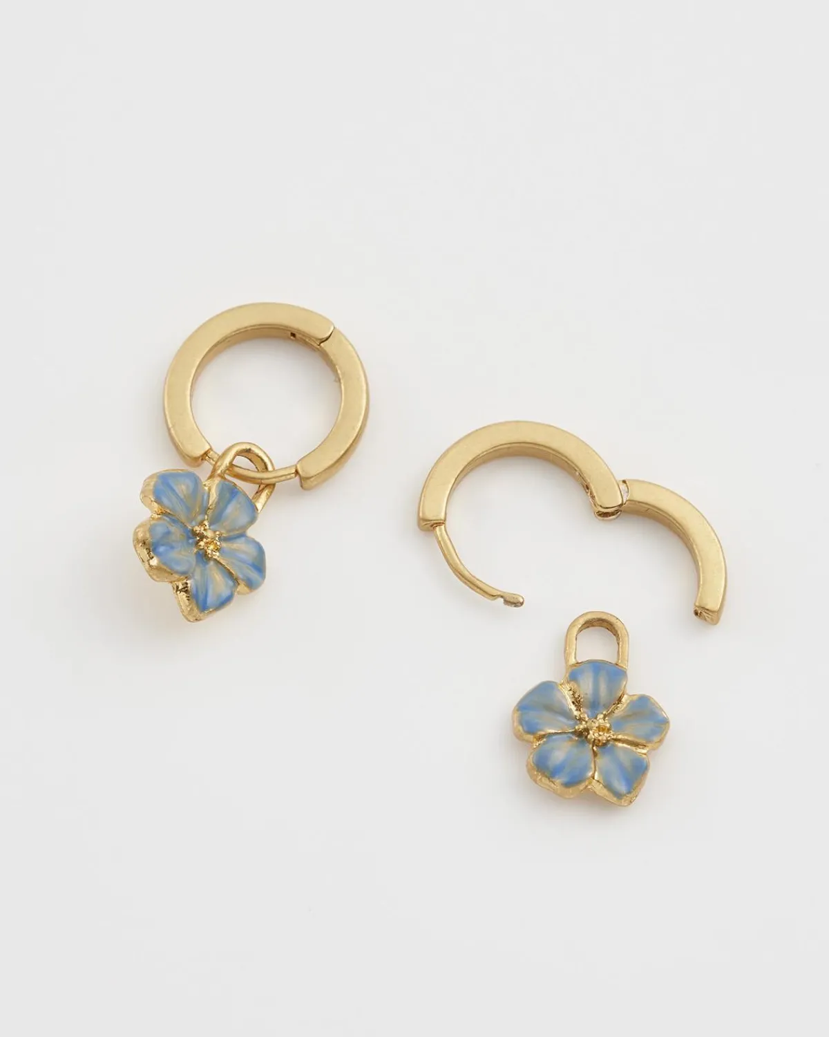 Earrings-Fable England Flower Huggie Earrings