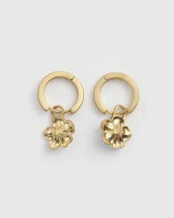Earrings-Fable England Flower Huggie Earrings