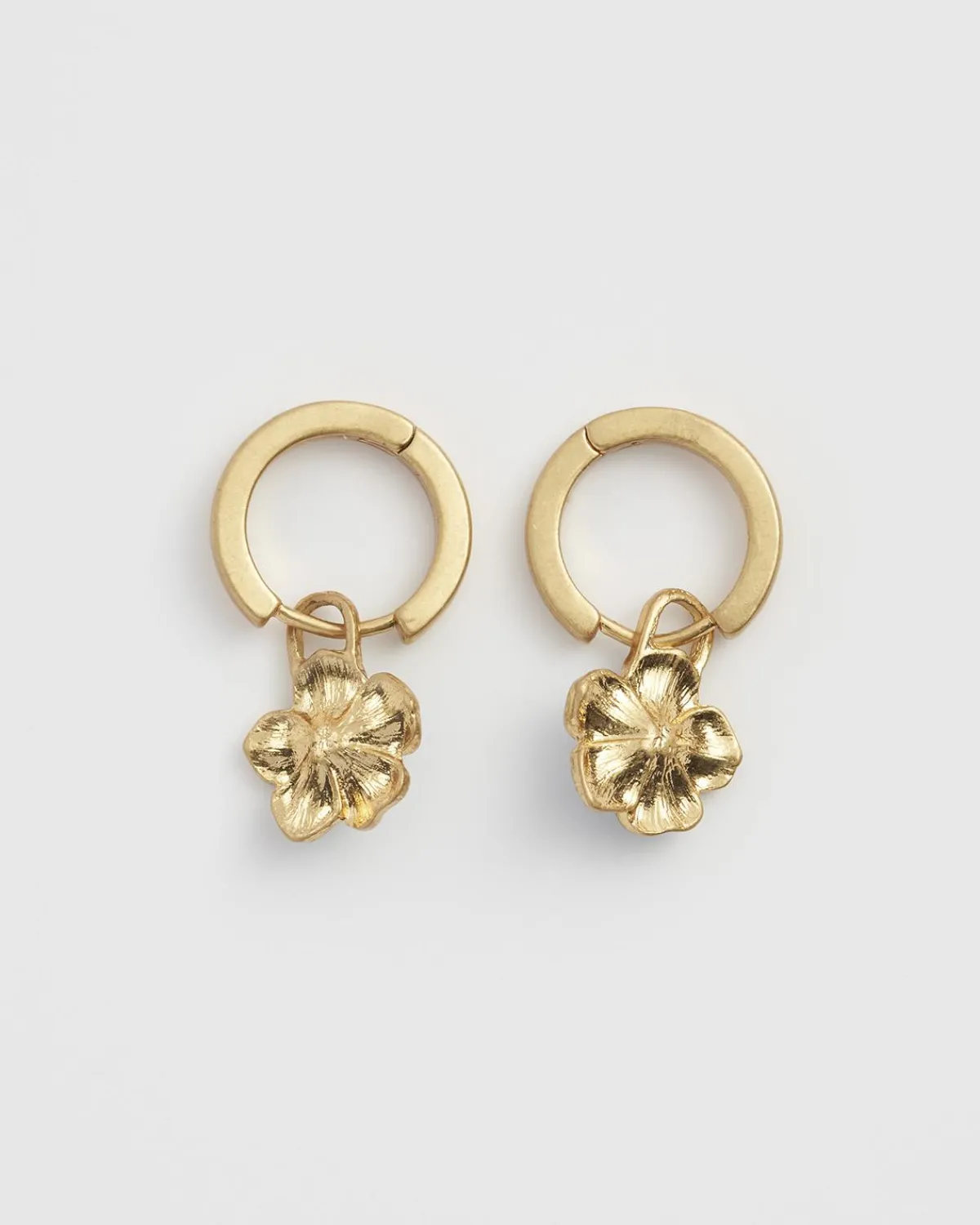 Earrings-Fable England Flower Huggie Earrings
