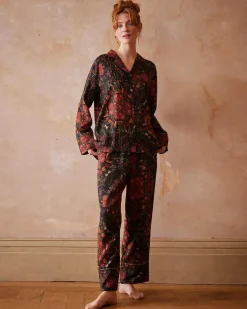 Pajamas-Fable England Folksy Fox Pajamas Black