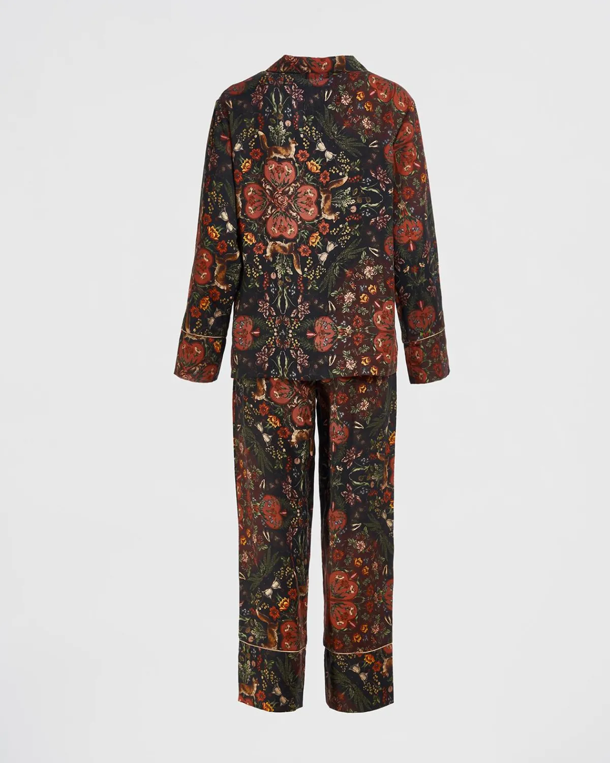 Pajamas-Fable England Folksy Fox Pajamas Black
