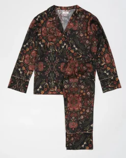 Pajamas-Fable England Folksy Fox Pajamas Black