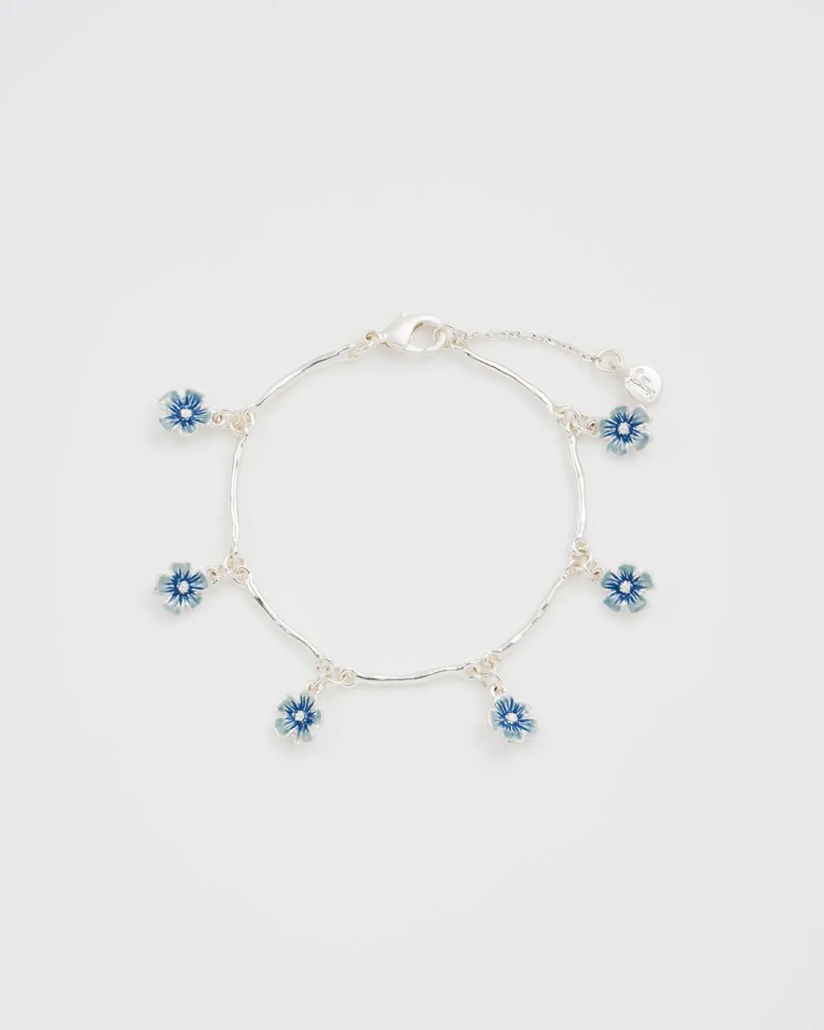 Silver Jewelry|Bracelets & Bangles-Fable England Forget Me Not Silver Bracelet