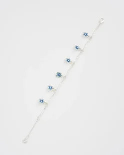 Silver Jewelry|Bracelets & Bangles-Fable England Forget Me Not Silver Bracelet