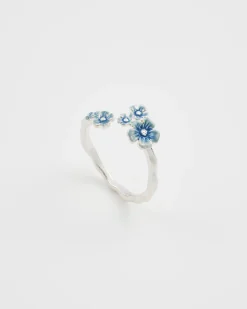 Silver Jewelry|Rings-Fable England Forget Me Not Silver Ring