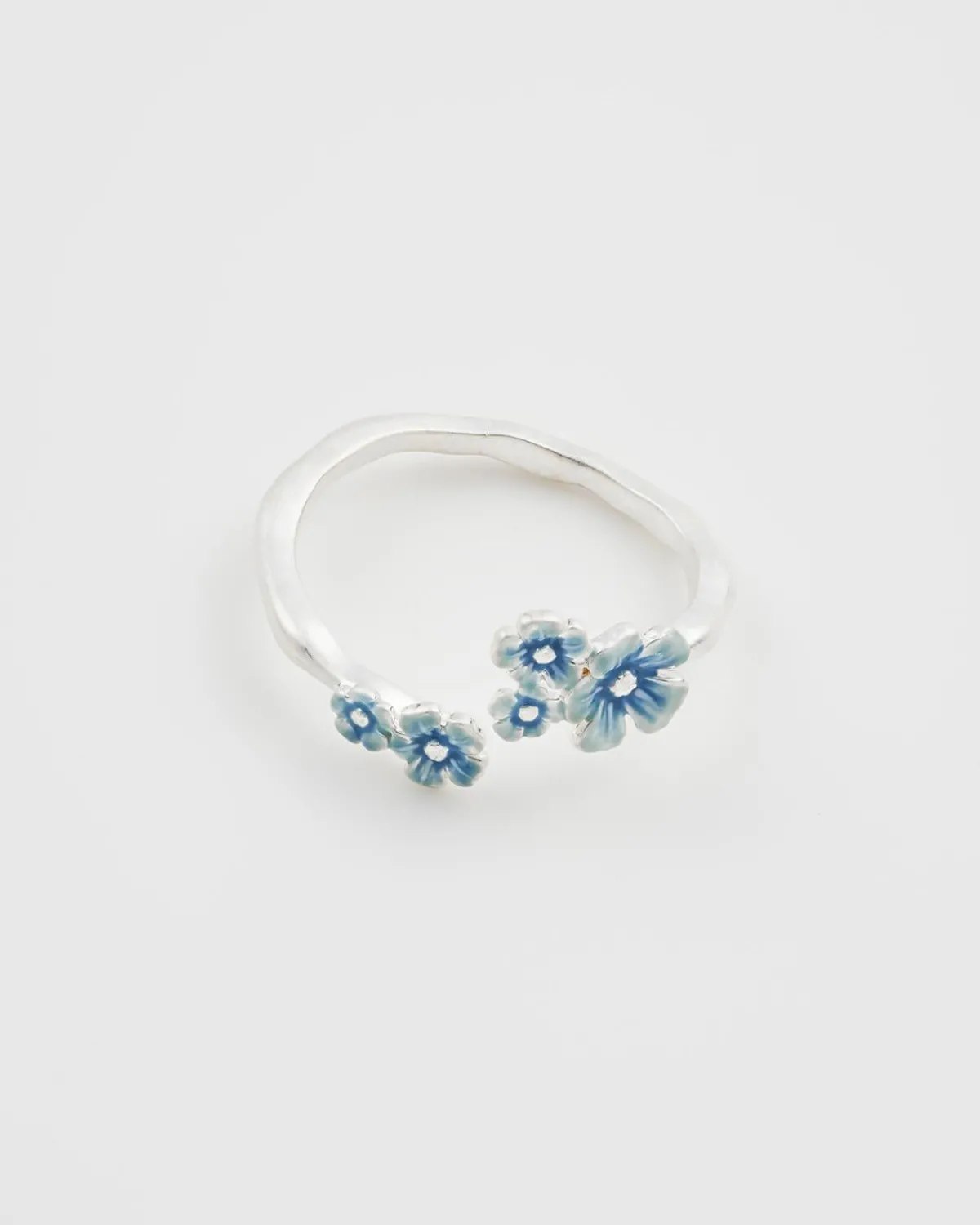 Silver Jewelry|Rings-Fable England Forget Me Not Silver Ring