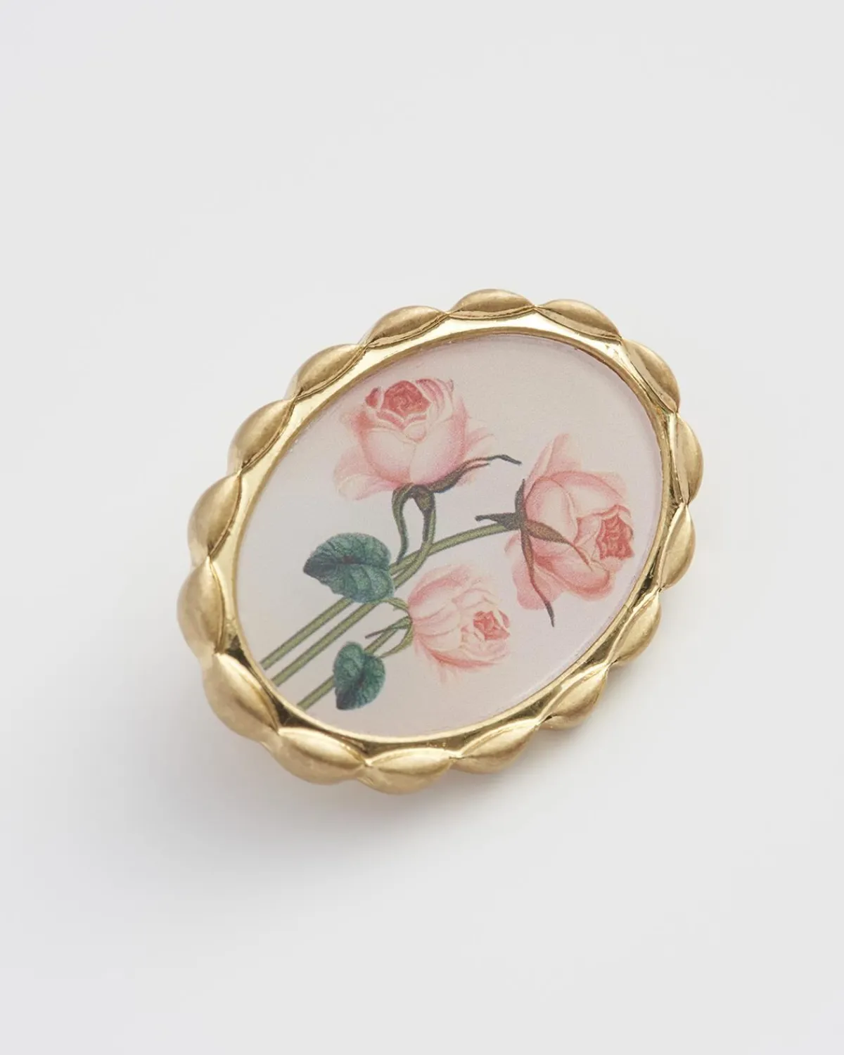 Pins & Brooches-Fable England Framed Roses Brooch