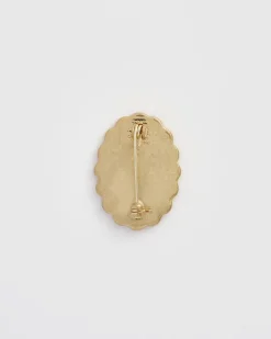 Pins & Brooches-Fable England Framed Roses Brooch