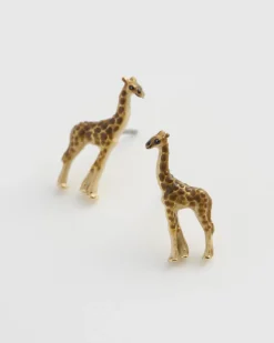 Earrings-Fable England Giraffe Stud Earrings
