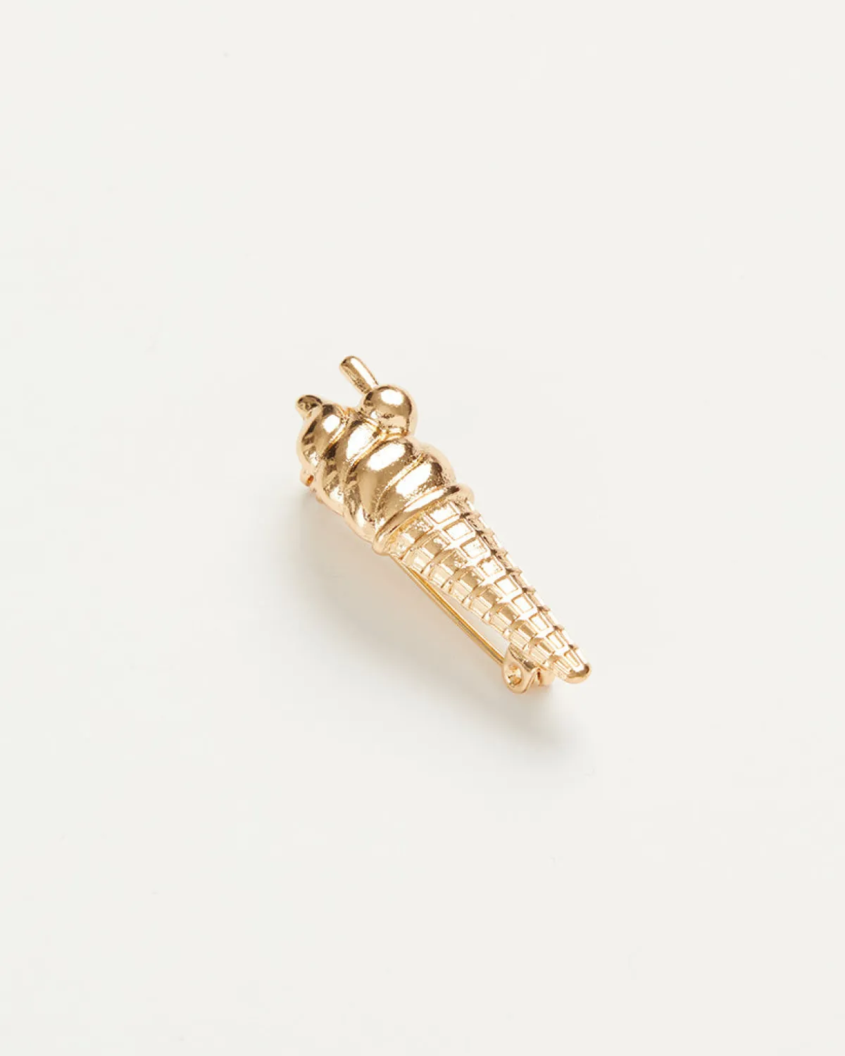 Pins & Brooches-Fable England Gold Ice Cream Brooch