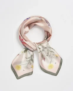 Square Scarves-Fable England High Tea Narrative Ivory Square Scarf