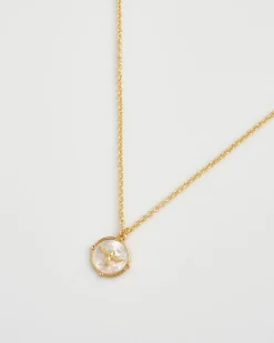 Necklaces-Fable England Honey Bee & Pearl Pendant