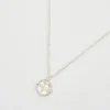 Necklaces-Fable England Honey Bee & Pearl Pendant Silver