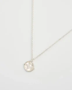 Necklaces-Fable England Honey Bee & Pearl Pendant Silver
