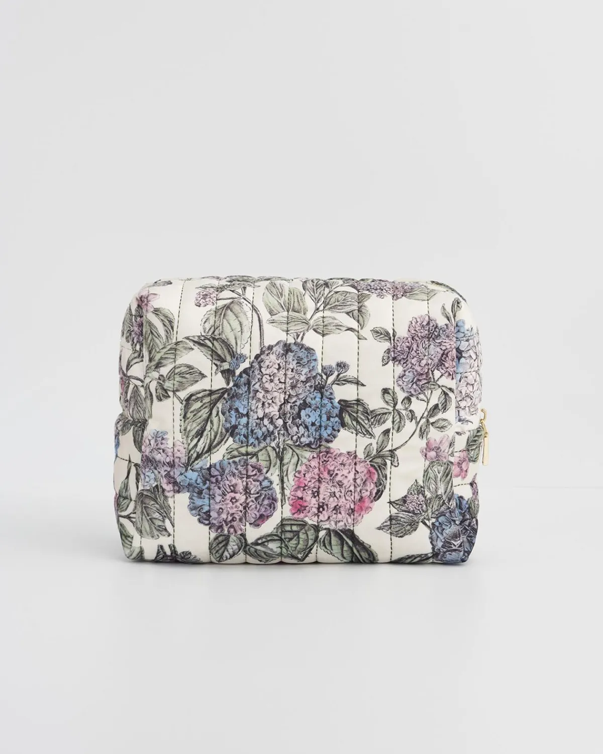 Pouches|Makeup Bags-Fable England Hydrangea Large Quilted Makeup Bag