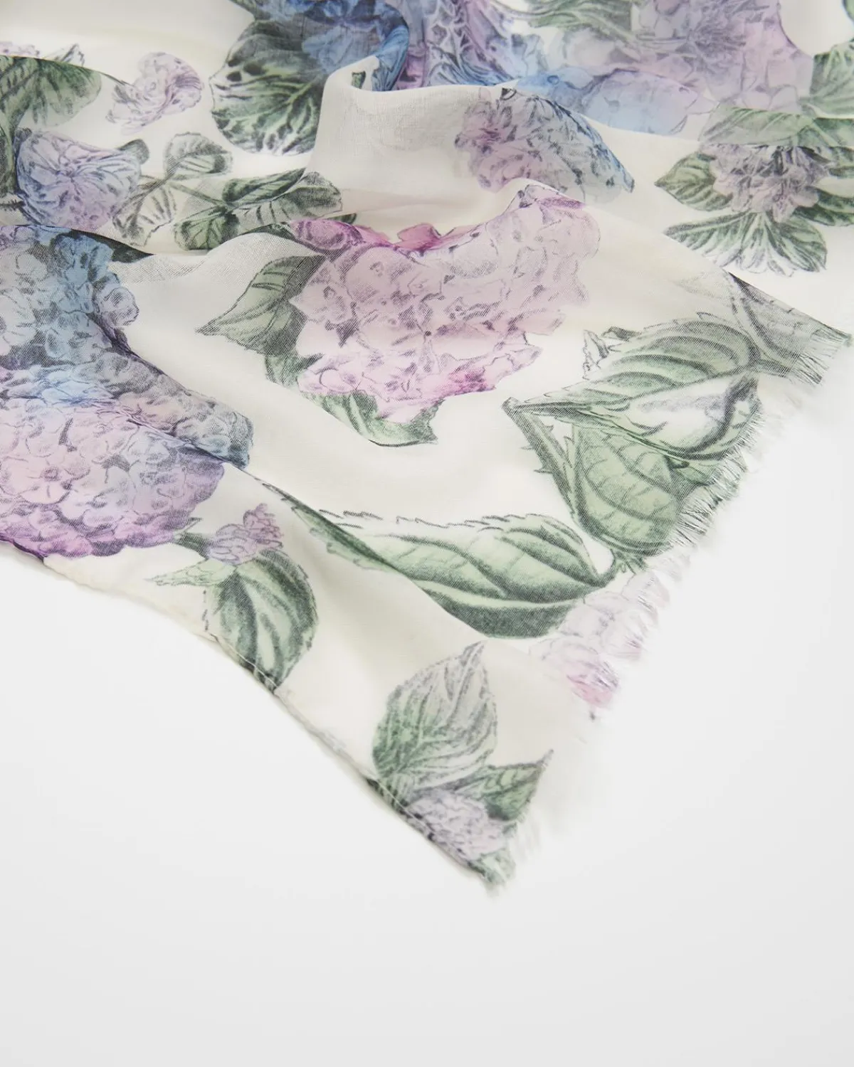 Lightweight Scarves-Fable England Hydrangea Light Weight Scarf