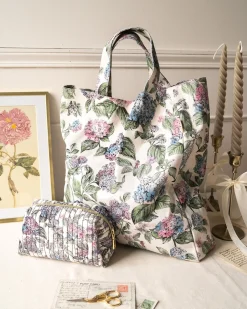 Work Bags|Tote Bags-Fable England Hydrangea Shopper Tote Bag