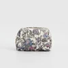 Makeup Bags-Fable England Hydrangea Small Quilted Makeup Bag