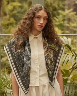Square Scarves|Luxury Scarves-Fable England Jungle Book Large Square Scarf