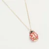 Necklaces-Fable England Ladybird Enamel Long Necklace