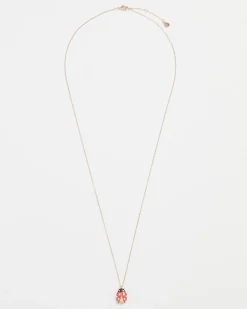 Necklaces-Fable England Ladybird Enamel Long Necklace