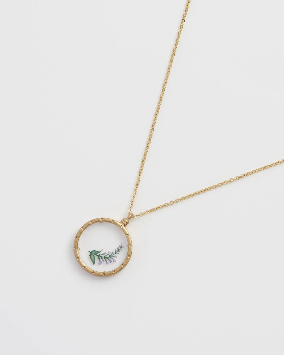 Necklaces-Fable England Lavender Monocle Necklace