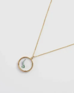 Necklaces-Fable England Lavender Monocle Necklace