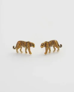 Earrings-Fable England Leopard Stud Earrings